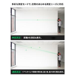 室外測定に最適 多機能グリーンレーザー距離計 ...の詳細画像4
