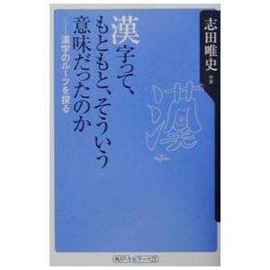 漢字って、もともと、そういう意味だったのか−漢字のルーツを探る−／志田唯史｜ネットオフ ヤフー店