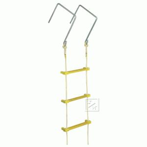 八ツ矢工業 ヤツヤ式 縄はしご (小カギ付) 10m 12kg 12016 ヤツヤ 避難