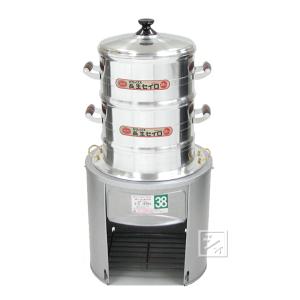 アルミ業務用圧力鍋 第２安全装置付 ５０ｌ 蒸し器付き アルミ業務用圧力鍋 第2安全装置付 50l 蒸し器付き Amazon｜遠藤