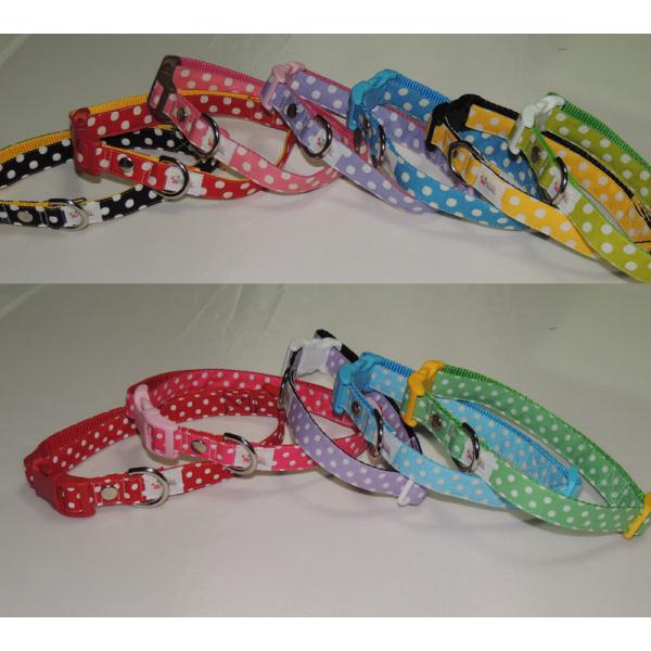 犬（ワン）ちゃん用迷子札にもなるIDチョーカードット柄