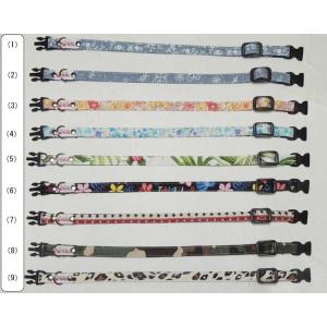 犬（ワン）ちゃん用迷子札にもなるIDチョーカース柄物S〜Mサイズ