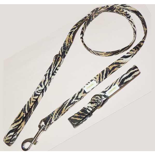 虎柄リード・ワンタッチ首輪セット