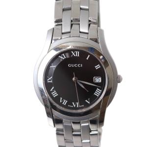 GUCCI/グッチ メンズ　クォーツ時計　ステンレススチール 文字盤：ブラック 5500M ES 　ランクB