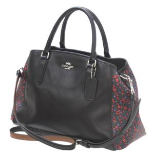 COACH/コーチ フローラル 2wayバッグ ハンドバッグ ショルダーバッグ 花柄 ブラック F59442 FS Bランク｜netrebirth