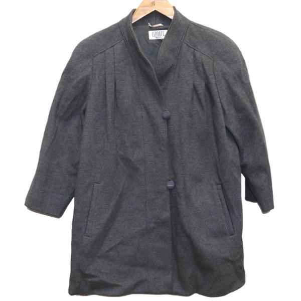 LEPORTE レポルテ ウールコート 表地：毛80％、ポリエステル20％ グレー 肩幅40×身丈7...