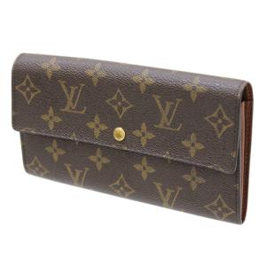 ルイヴィトン　ポルトモネクレディ　モノグラム　長財布　ブラウン LOUIS VUITTON ルイ ヴィトン 長財布 ファスナー付き長財布