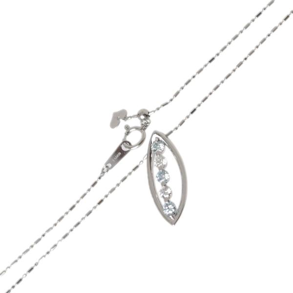 0.51ct 5石 2色 アイシャープ ダイヤモンド ペンダント ミックスボールチェーン ネックレス...