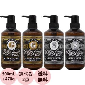 選べる 2点セット ディープレイヤー シャンプー＆トリートメント ポンプボトルセット 500mL＋470g サロン専売品 まとまり 手触り ヘアケア 美容師 モルトベーネ｜netsbee