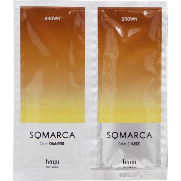 ホーユー ソマルカ カラーシャンプー＆トリートメント ペアパック ブラウン / 10mL+20g （...
