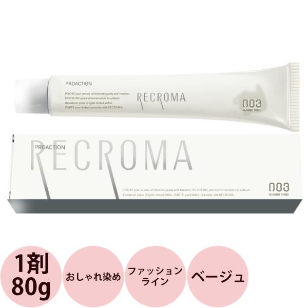 ナンバースリー プロアクション リクロマ 第1剤 ファッションライン ベージュ / 80g 【 ヘア...