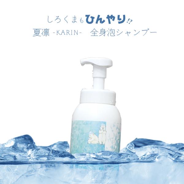シャンプー クール KARIN 夏凛 全身シャンプー 600mL ミント クール 冷たい 女性 泡シ...
