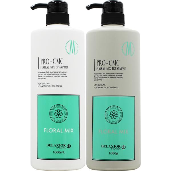 デラクシオ プロ CMC フローラルミックスシャンプー＆トリートメント ポンプボトルセット / 10...