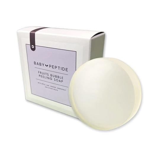 ピーリング石鹸 ベイビーペプチド フルーツバブル ピーリングソープ 80g 固形石鹸 石けん せっけ...