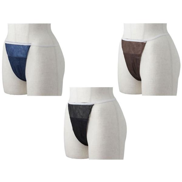 （ブラック欠品中）ダブルラップ ペーパーTバック フリーサイズ 50枚 使い捨て 紙パンツ 下着 女...