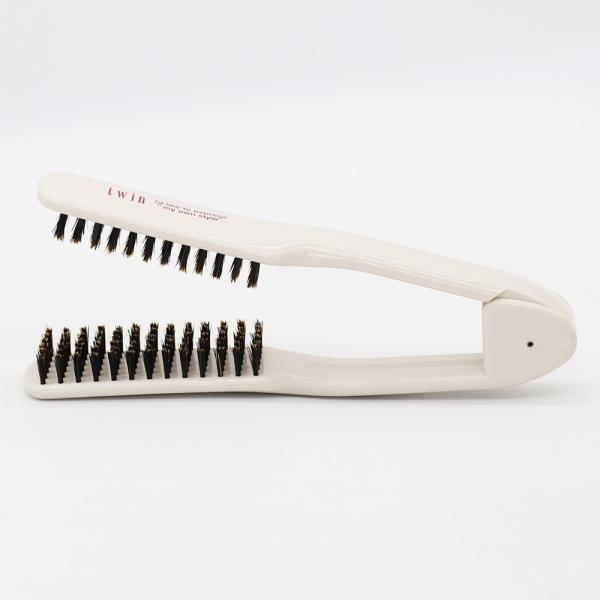 大阪ブラシ ツイン ストレートブラシ 1本 ツインブラシ 挟む スタイリング ヘアブラシ ストレート...