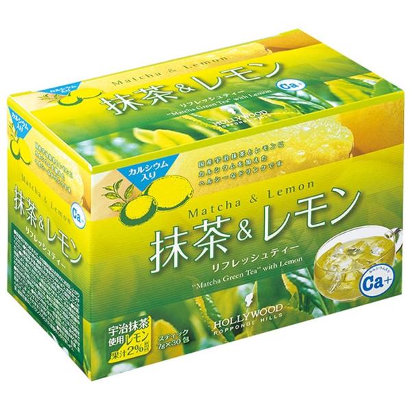 粉末飲料 抹茶＆レモン 210g（7g×30包） ビタミンC カルシウム 補給 国産有機宇治抹茶 檸...