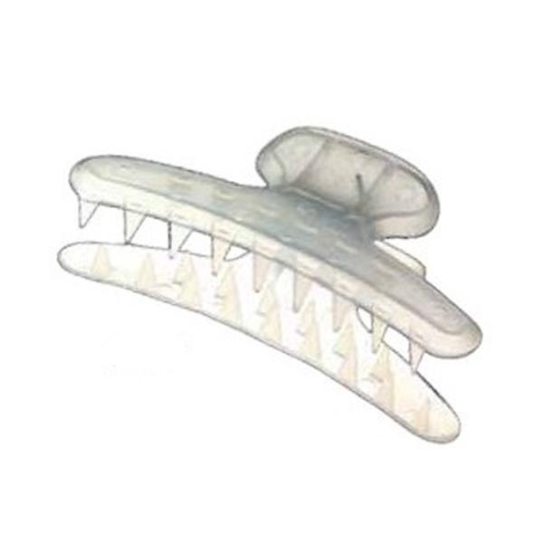 ラッキーコーポレーション カールクリップ メル大 W歯 クリア ヘアクリップ 美容師 プロ 前髪 ラ...