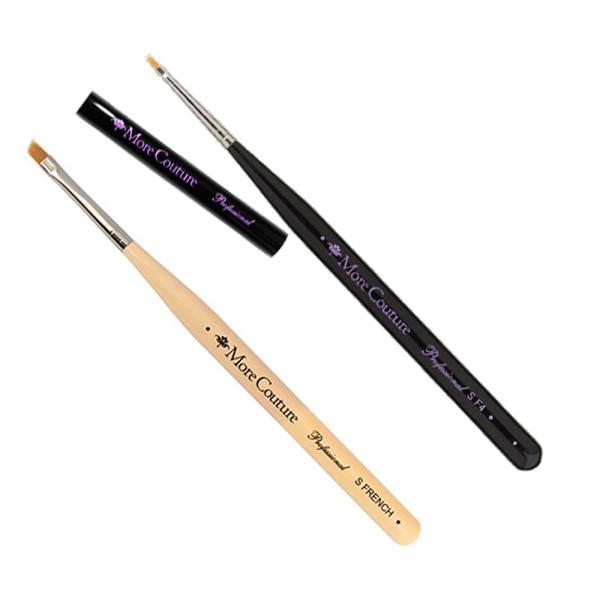 モアクチュール モアジェルブラシ ショートフレンチ/フラット キャップ付き ジェルネイル 筆 プロ用...