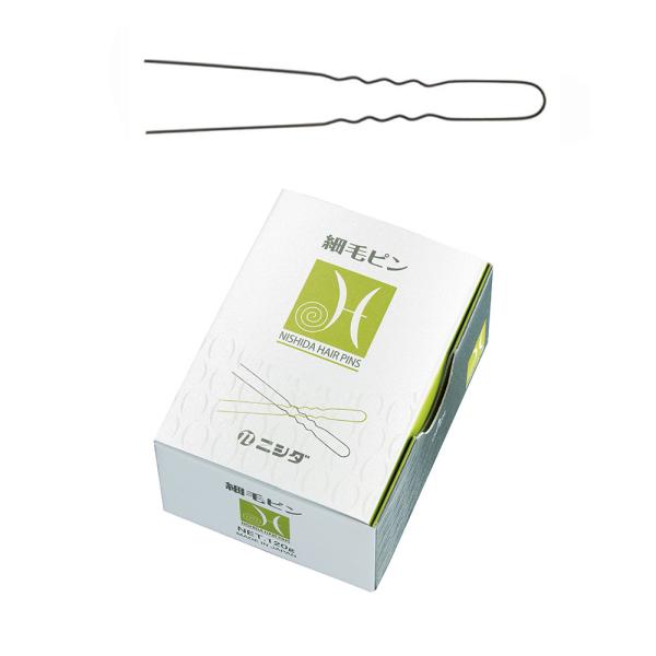 [ Uピン 極細 業務用 ] ニシダ Nピン 細毛ピン 120g ヘアピン Uピン 毛ピン 髪 美容...