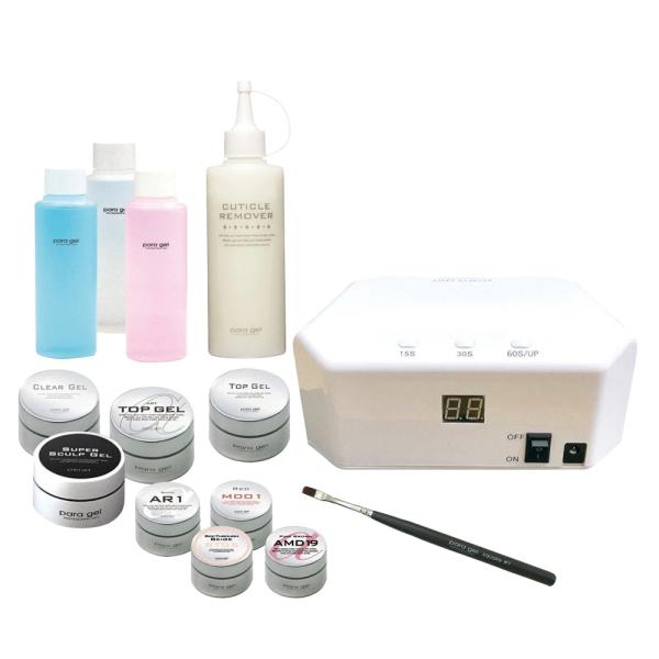 パラジェル プロマスターキット 導入セット ライト クリアジェル トップジェル カラージェル スカル...