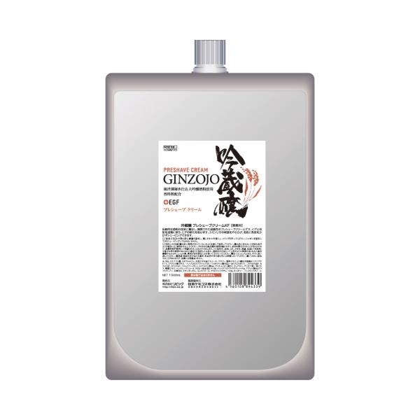 吟蔵醸 プレシェーブ クリーム KF 業務用 1000mL シェービング 剛毛 軟化 肌 保湿 髭剃...