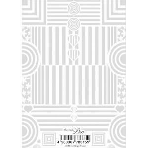 （廃盤）写ネイル プロ オプアートシリーズ New Stripe ストライプ (ホワイト) NS-001 / 1シート(メール便 対応)｜netsbee