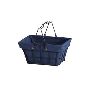 アビテ ワイヤーファブリック バスケット S FW-601-NV ネイビー W33.5×D25×H16.5cm