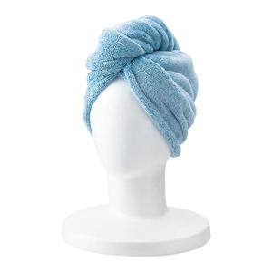 りぶはあと ヘアドライキャップ きゅうそくタオル ブルー  速乾 抗菌 防臭 93302-62 本体:W65xD25cm 外装:W12.5xD20xH5cm