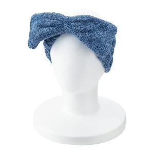 りぶはあと ヘアバンド きゅうそくタオル ネイビー 速乾 抗菌 防臭 93303-63 本体:W8xD23cm 外装:W10xD23xH3.5cm