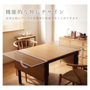 ダイニングテーブル 伸縮 二人用 白 おしゃれ...の詳細画像3