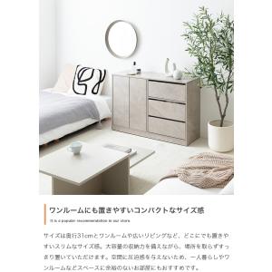 キャビネット 引き出し 扉付き 幅100 白 ...の詳細画像3