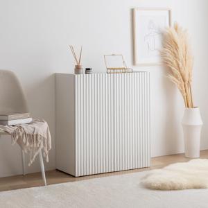 キャビネット 収納棚 扉付き 白 ホワイト 幅90cm : 収納家具本舗