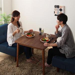 こたつテーブル ハイタイプ 正方形 75×75 おしゃれ 4段階 高さ調節可 Nolan ノーラン 高さ調整こたつテーブル ブラウン