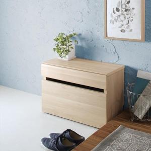 ガバっと収納 座れる 玄関収納 ベンチ 高さ41cm 木製 玄関ベンチ