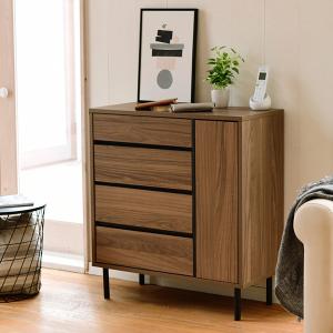 チェスト 4段 木目調 引き出し収納 木製 幅59 高さ85 : 収納家具本舗