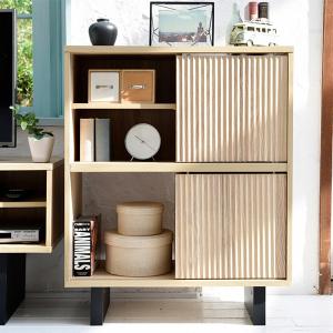 佐藤産業 NEFLAS ディスプレイラック 6枚フラップ扉 幅111.5cm 奥行