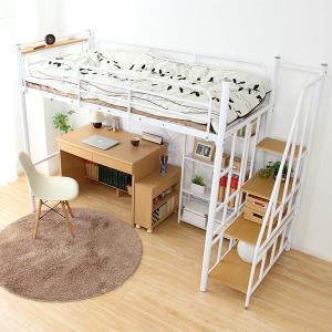 ロフトベット シングル 階段付き システムベッ...の詳細画像2