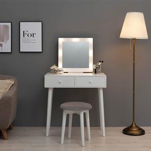 ドレッサー スツール セット 白 おしゃれ 女優ミラー 化粧台