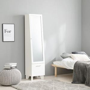 A29663 収納棚 スタンドミラー 全身鏡 ミラー付きラック 収納ラック