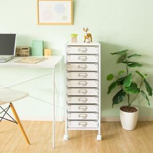 書類 収納 10段 引き出し キャスター付き 完成品 MOLT 書類棚