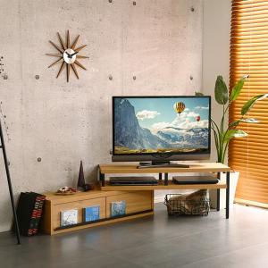 完成品 伸縮式テレビ台 ローボード スライド おしゃれ ビンテージ