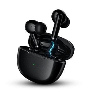 QCY ワイヤレスイヤホン アクティブノイズキャンセリング ハイブリッド ANC 外音取り込み 専用アプリ対応 IPX5 防水 ブラック 黒 QCY-HT03BK