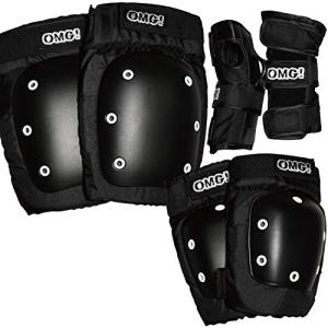 オーエムジー スケートボード スケボー プロテクター 膝パッド 肘パッド 手首パッド 3点セット Lサイズ ニ