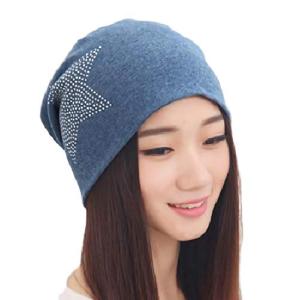 ラインストーン 綿 ニット帽 ボウシ 帽子 被りやすい ニットボウ 可愛い かわいい ゆったり シンプル