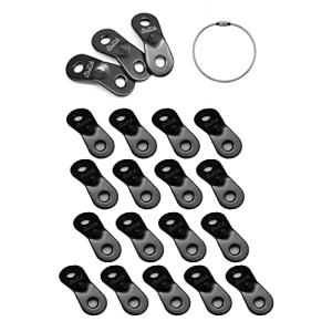 DaLaCa アルミニウム 自在金具 ロープテンショナー テント タープ ロープ 張り用 20個セット 5mmまで対応