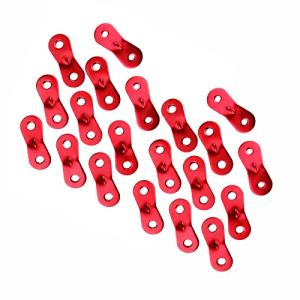 20個入 アルミ自在金具 アルミニウム 自在 コードスライ ロープテンショナー テント タープ ロープ 張り用 ロープ径φ3.0-5.5mmまで対応