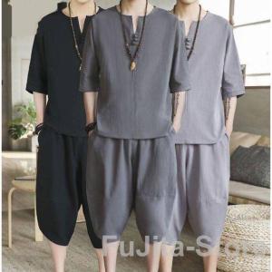 甚平 メンズ じんべい セットアップ 上下セット 半袖 作務衣 夏用 男性用 麻 浴衣 着物 部屋着 夏祭り 花火大会 しじら織り おしゃれ
