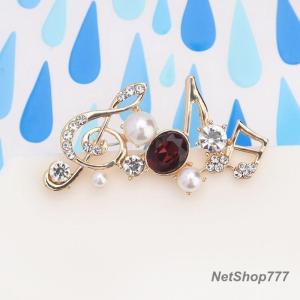 ピンブローチ レディース アクセサリー 音符 ...の詳細画像2