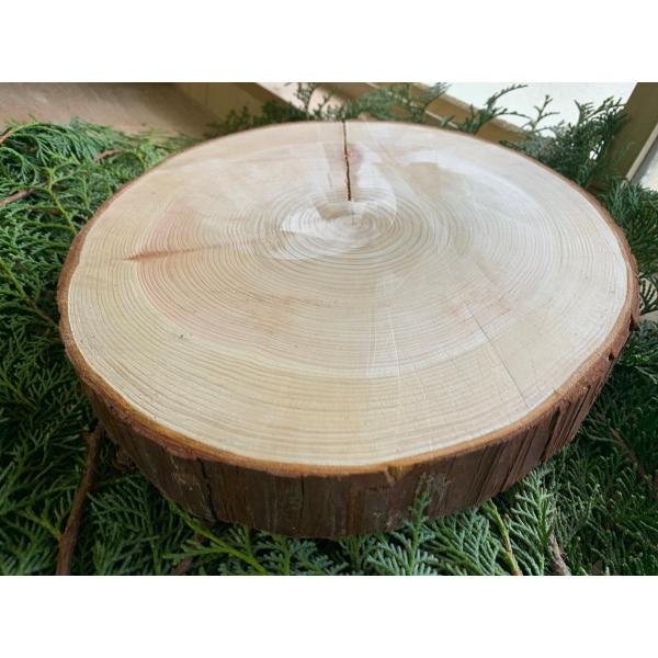 丹波ヒノキ 皮付き 直径25cm〜28cm 厚さ約3cm 1枚